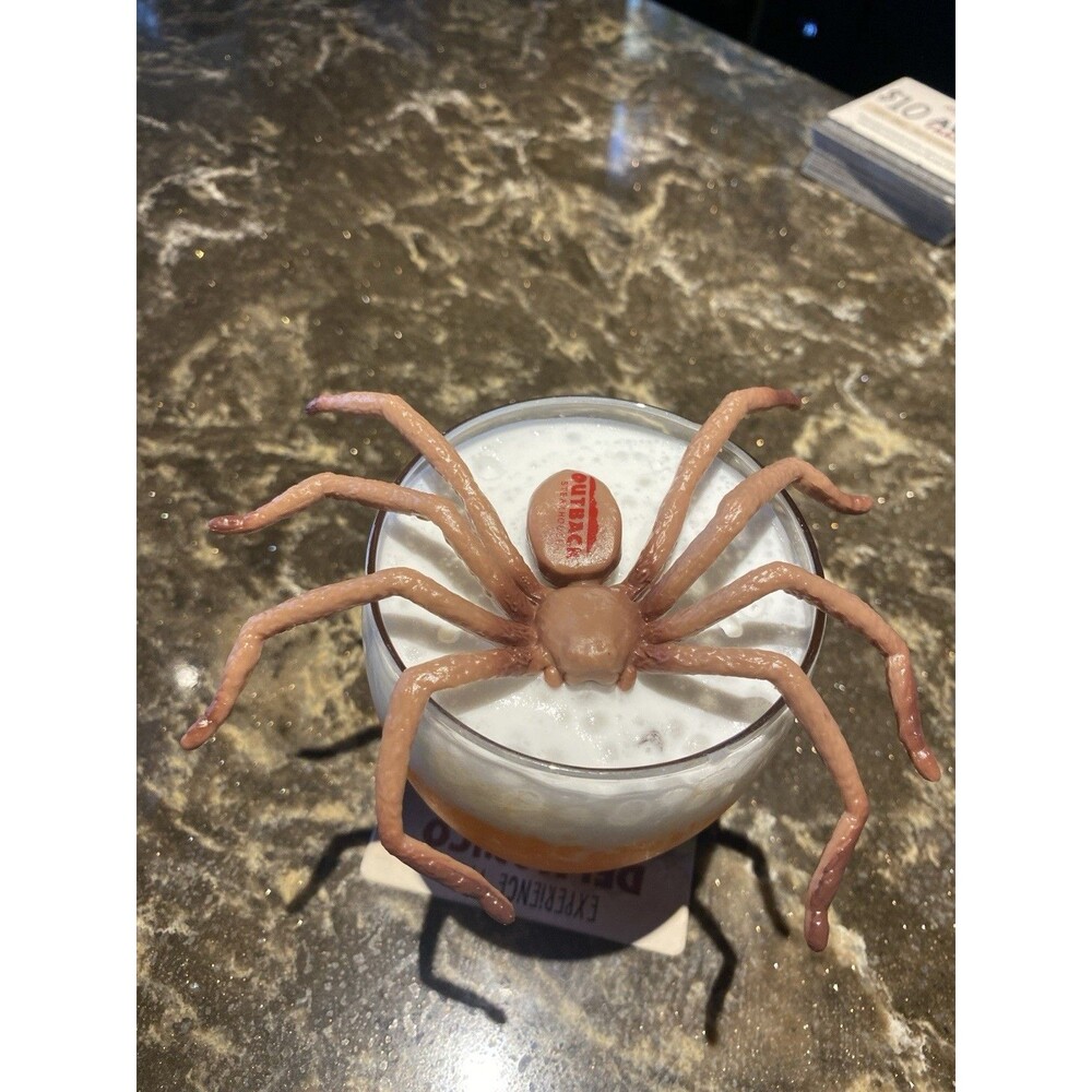 Outback Steakhouse Spider Plastic Collectible Huntsman Spider Halloween Drink